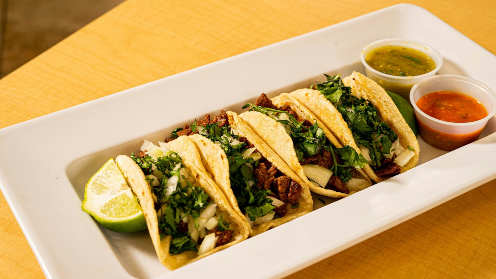 A plate of tacos